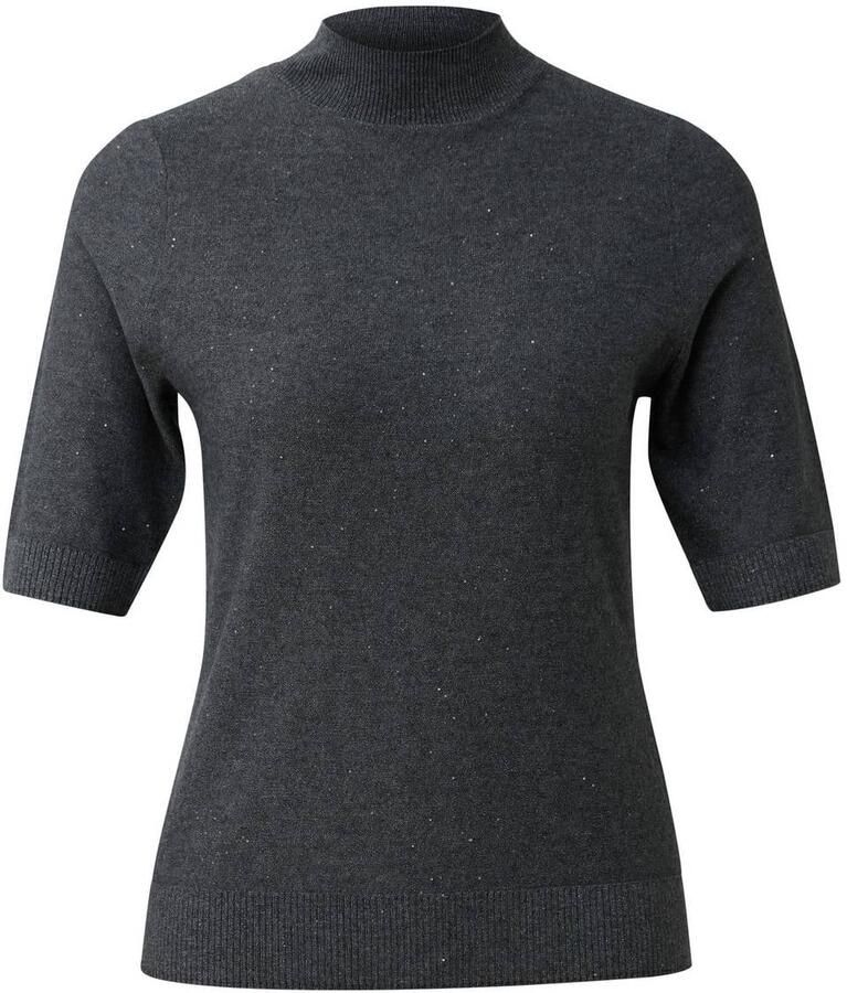 S.Oliver BLACK LABEL gebreide trui met glitters en wol antraciet