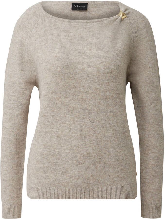 S.Oliver BLACK LABEL gebreide trui met wol beige