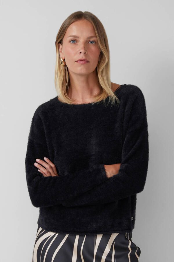 S.Oliver BLACK LABEL Regular fit gebreide pullover met viscose - Foto 3