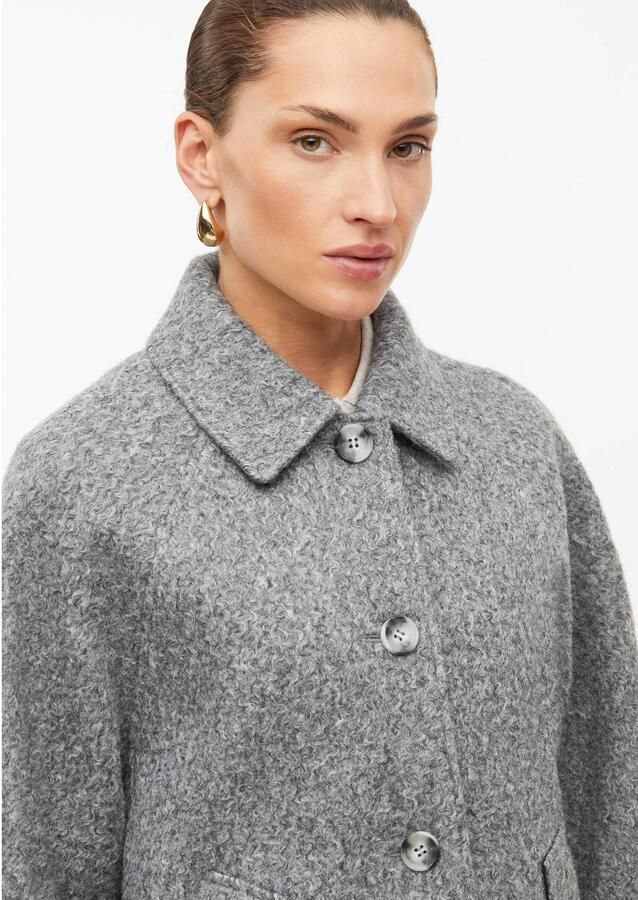 S.Oliver BLACK LABEL gemêleerde winterjas met wol grijs - Foto 2
