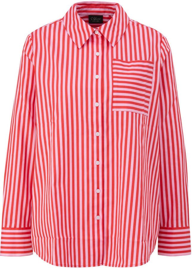 S.Oliver BLACK LABEL Oversized Overhemdblouse van Katoenmix - Foto 2