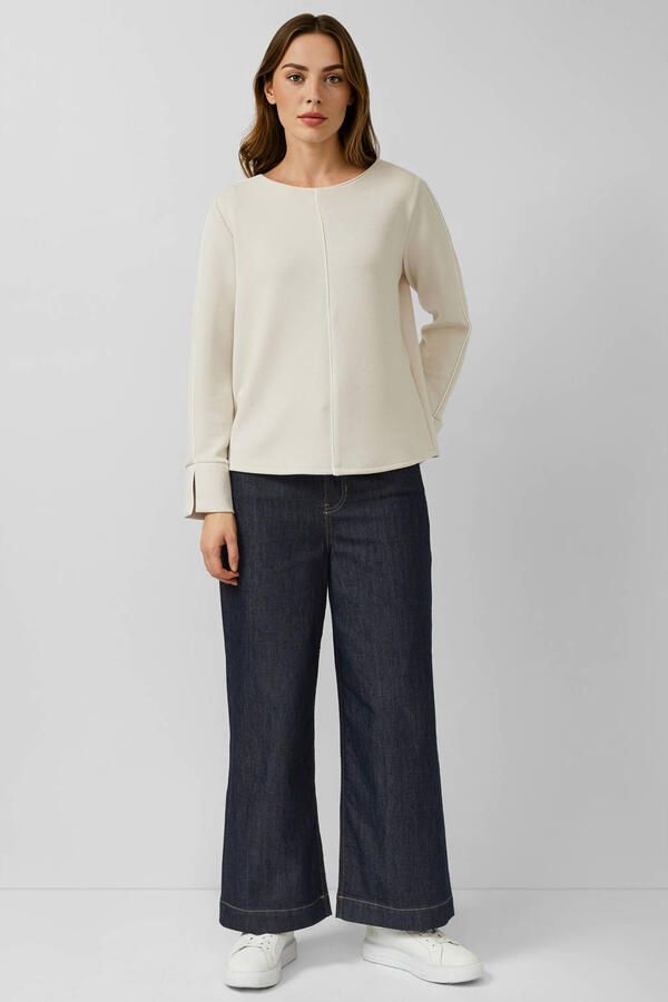 S.Oliver BLACK LABEL Regular fit sweatshirt met contrasterende naden - Foto 3