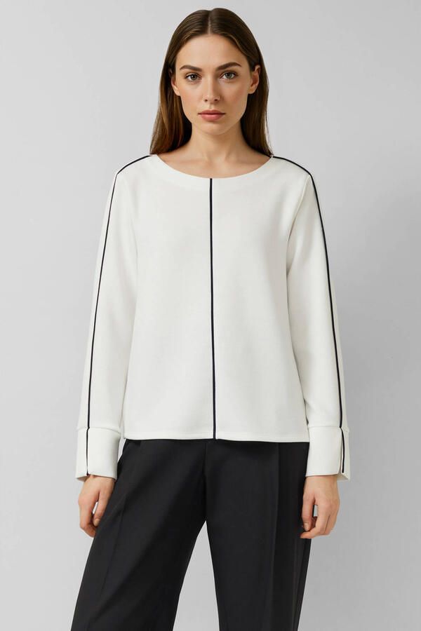 S.Oliver BLACK LABEL Regular fit sweatshirt met contrasterende naden