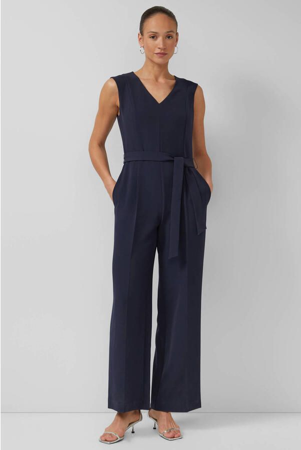 S.Oliver BLACK LABEL Getailleerd jumpsuit donkerblauw