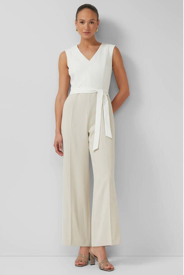S.Oliver BLACK LABEL regular fit jumpsuit met tailleriem om te strikken