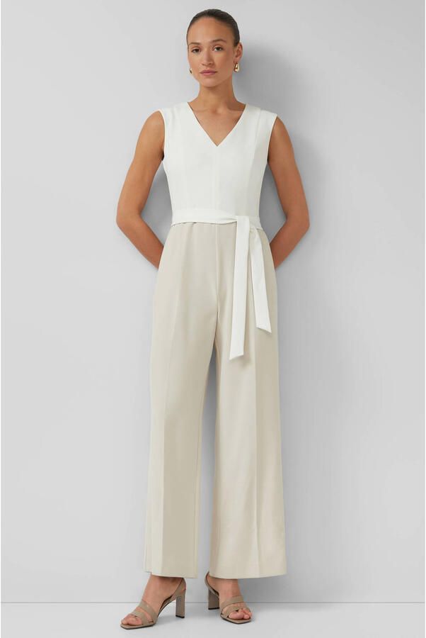 S.Oliver BLACK LABEL regular fit jumpsuit met tailleriem om te strikken - Foto 2
