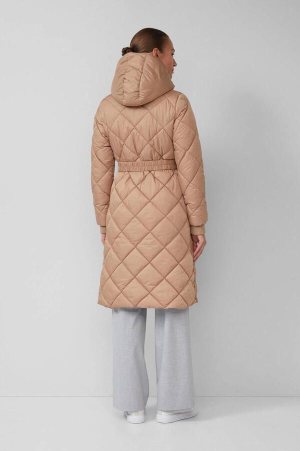 S.Oliver BLACK LABEL Regular fit gewatteerde lange jas met tweewegritssluiting