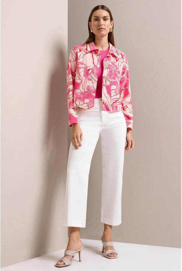 S.Oliver BLACK LABEL 7 8 jeans met recht been en kleurrijke plooi