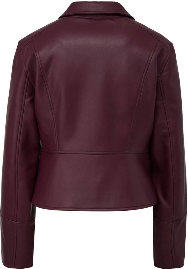 S.Oliver BLACK LABEL Getailleerd jack in leerlook met twill voering - Foto 3