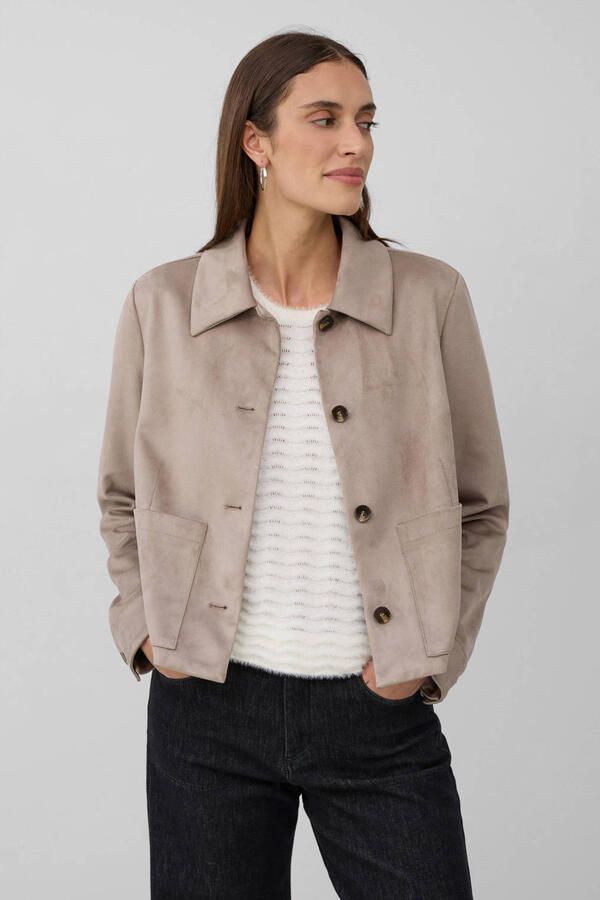 S.Oliver BLACK LABEL Regular fit jack in suèdelook