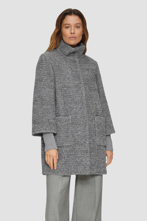 S.Oliver BLACK LABEL Relaxed fit lange jas met gebreide boordjes aan de mouwen - Foto 3