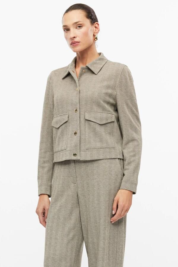 S.Oliver BLACK LABEL Regular fit overhemdjack met viscose
