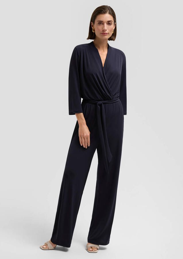S.Oliver BLACK LABEL Regular fit jumpsuit met 3 4-mouwen
