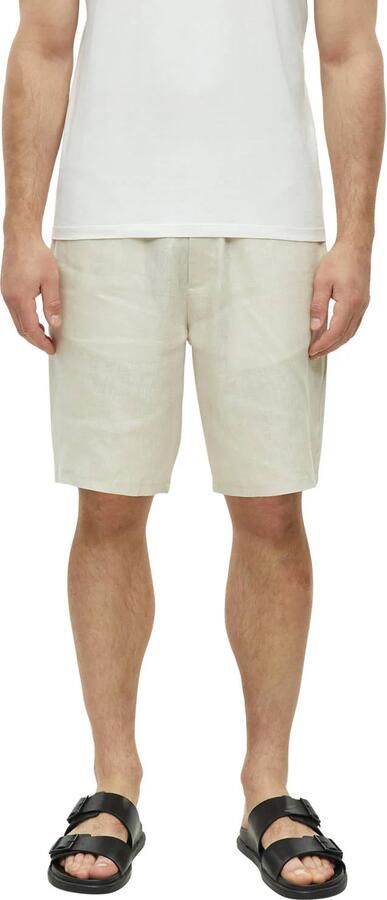 S.Oliver BLACK LABEL linnen regular fit korte broek ecru