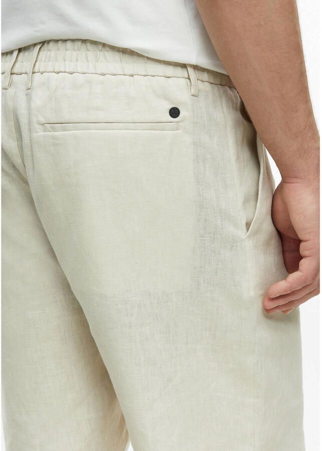 S.Oliver BLACK LABEL linnen regular fit korte broek ecru - Foto 2