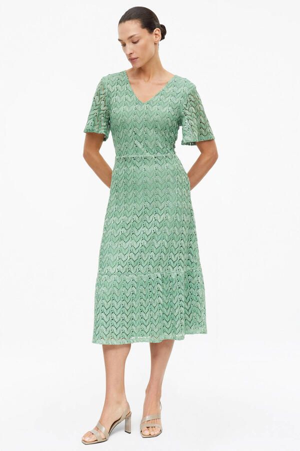 S.Oliver BLACK LABEL midi jurk groen - Foto 2