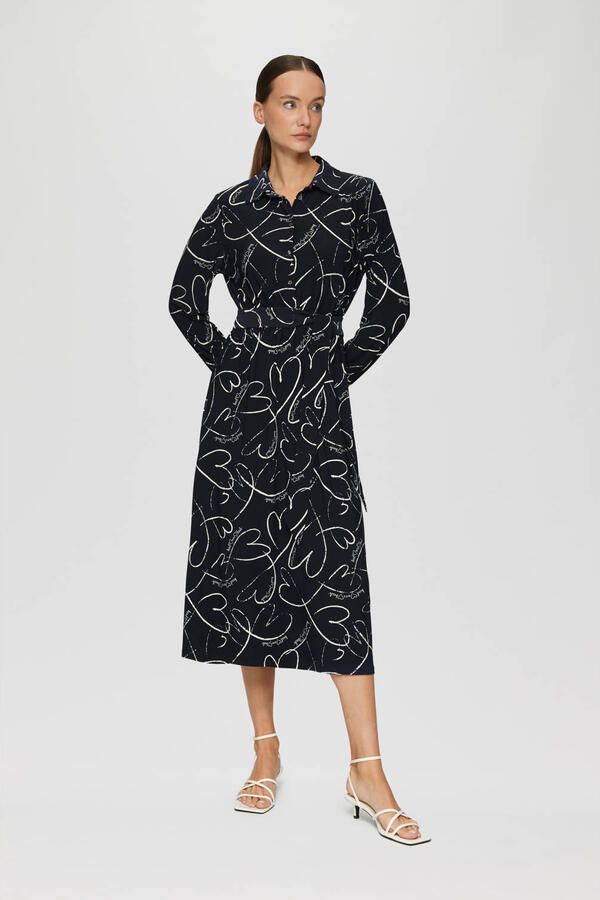 S.Oliver BLACK LABEL A-lijn overhemdjurk met strikceintuur - Foto 2