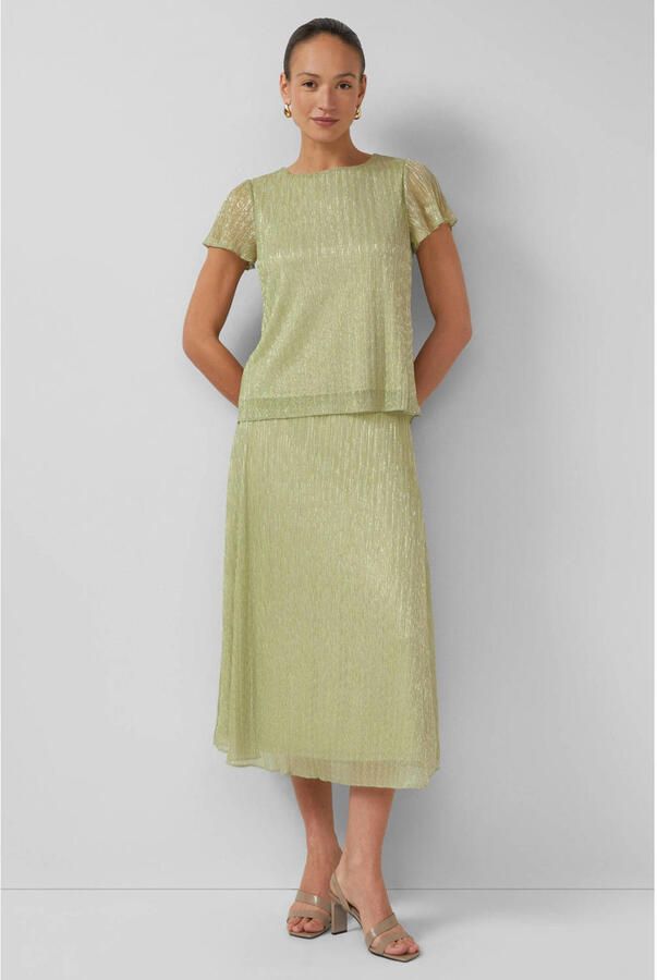 S.Oliver BLACK LABEL midi rok met glitter lichtgroen - Foto 2