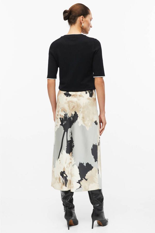 S.Oliver BLACK LABEL Uitlopende midi-rok van viscosemix - Foto 3