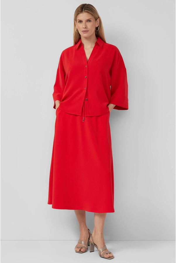 S.Oliver BLACK LABEL midi rok rood