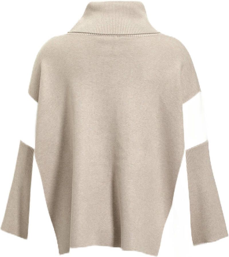 S.Oliver BLACK LABEL Oversized pullover in ponchostijl van viscosemix met colour-blocking