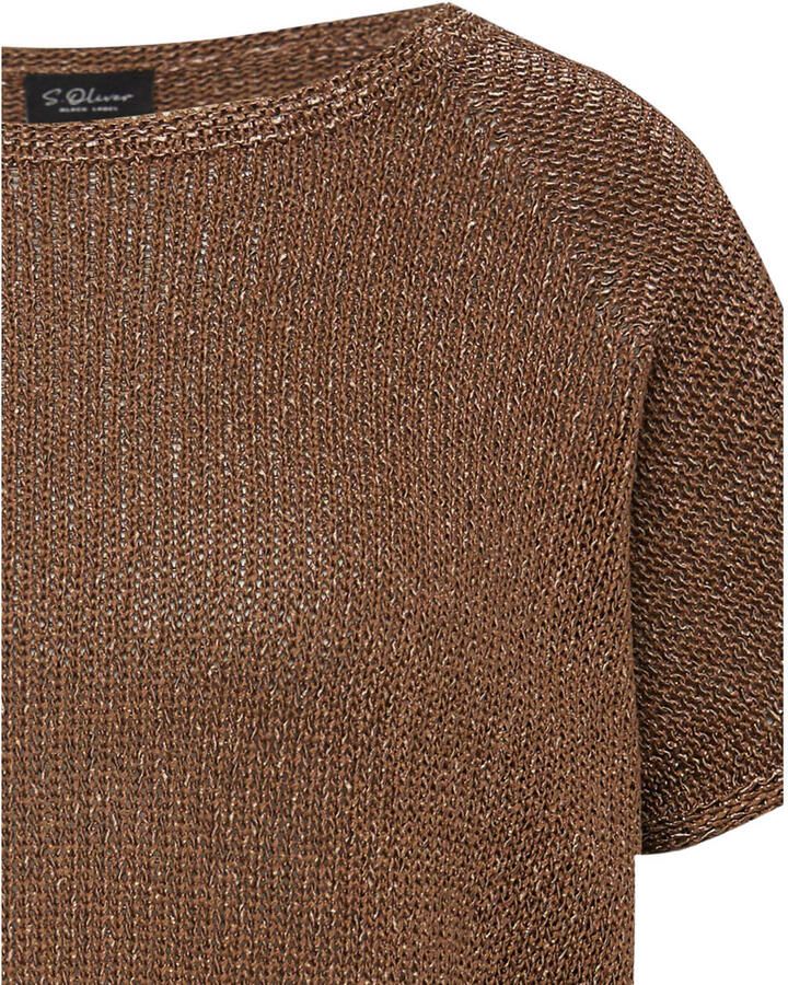 S.Oliver BLACK LABEL pullover bruin gebreid - Foto 3