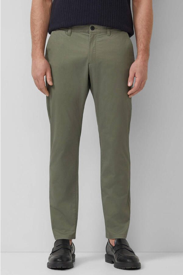 S.Oliver BLACK LABEL regular chino donkergroen