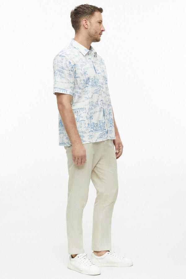 S.Oliver BLACK LABEL regular fit overhemd met kentkraag en print wit - Foto 3