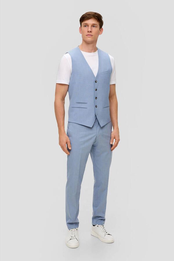 S.Oliver BLACK LABEL Pantalon in gemêleerde look model 'Pure'