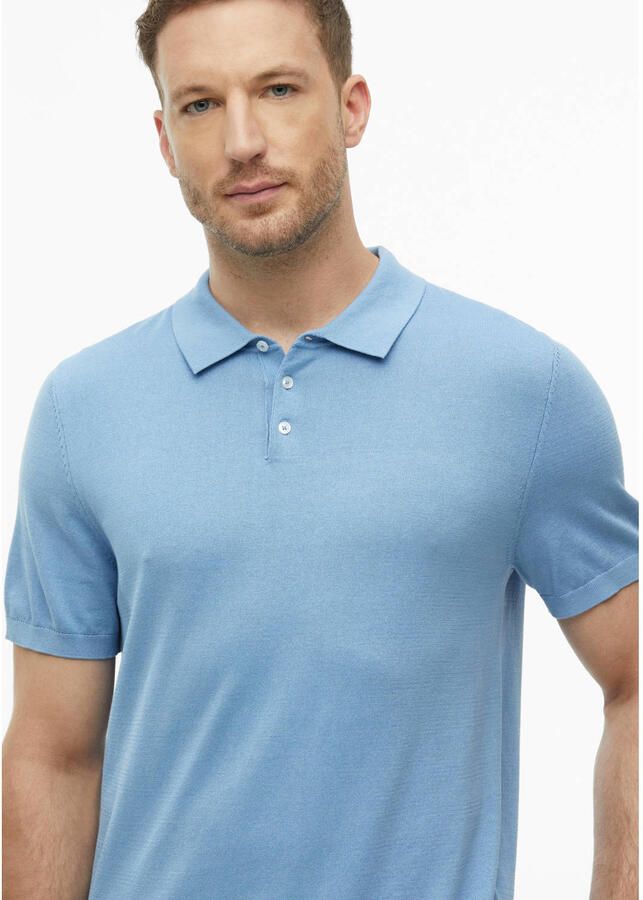 S.Oliver BLACK LABEL regular fit polo blauw - Foto 2