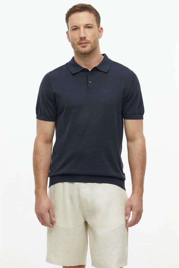 S.Oliver BLACK LABEL regular fit polo donkerblauw