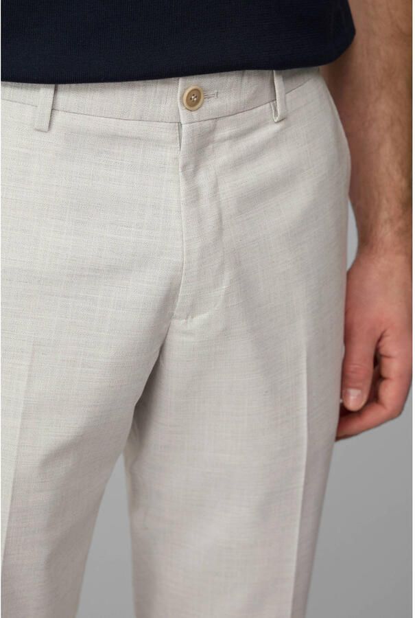 S.Oliver BLACK LABEL Regular fit pantalon van viscosemix met fijne geweven structuur