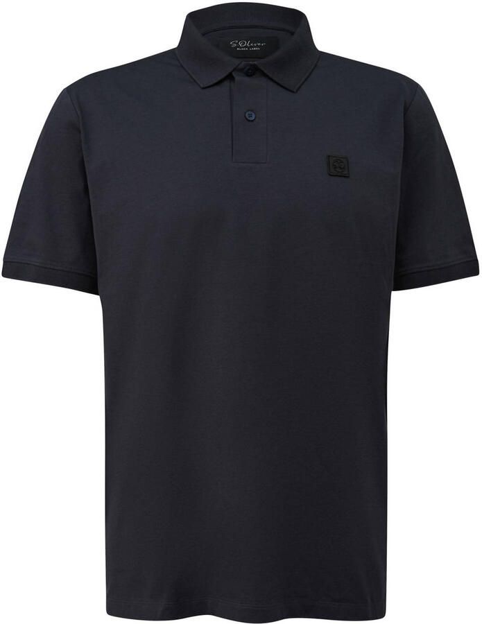 S.Oliver BLACK LABEL regular polo donkerblauw - Foto 2