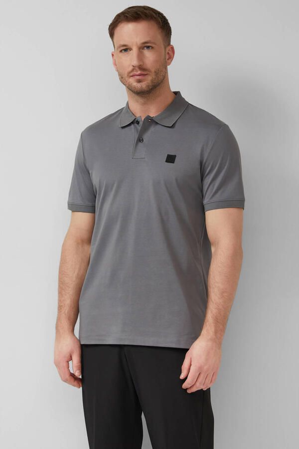 S.Oliver BLACK LABEL regular polo grijs