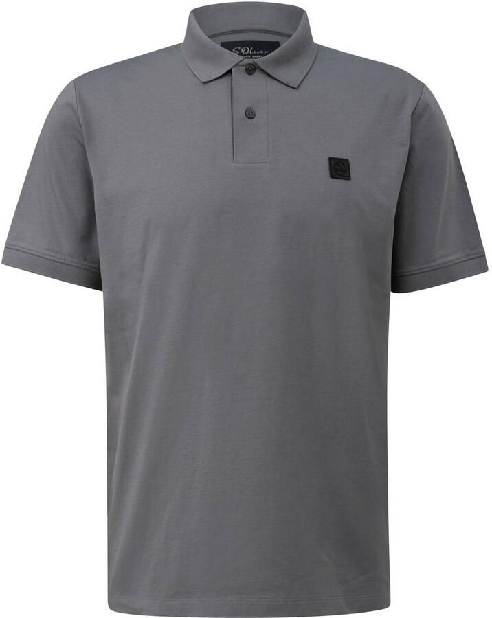 S.Oliver BLACK LABEL regular polo grijs - Foto 2