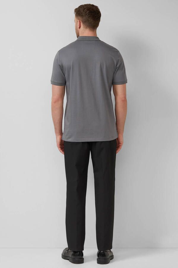 S.Oliver BLACK LABEL regular polo grijs - Foto 3