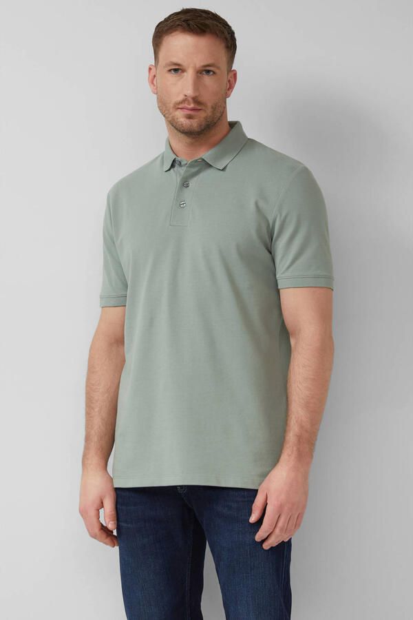 S.Oliver BLACK LABEL regular polo groen