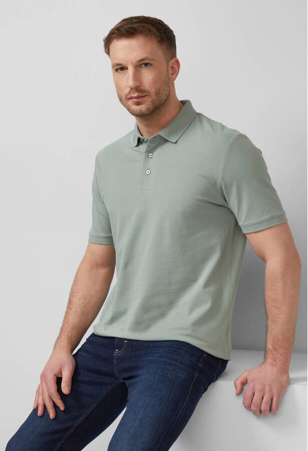 S.Oliver BLACK LABEL regular polo groen - Foto 2