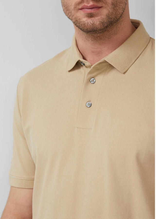 S.Oliver BLACK LABEL regular polo lichtbruin - Foto 2