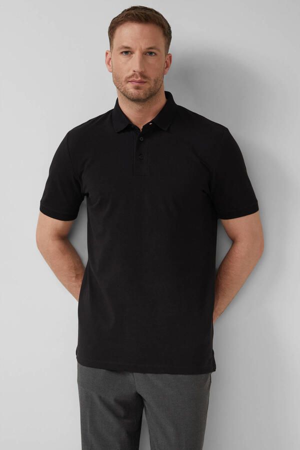 S.Oliver BLACK LABEL regular polo zwart