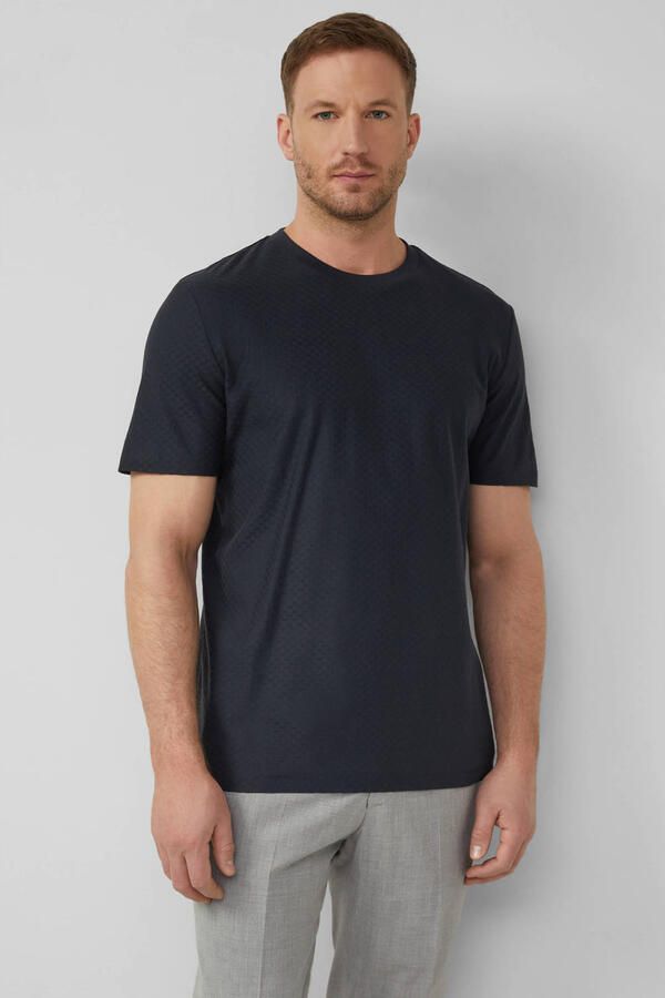 S.Oliver BLACK LABEL regular T-shirt donkerblauw