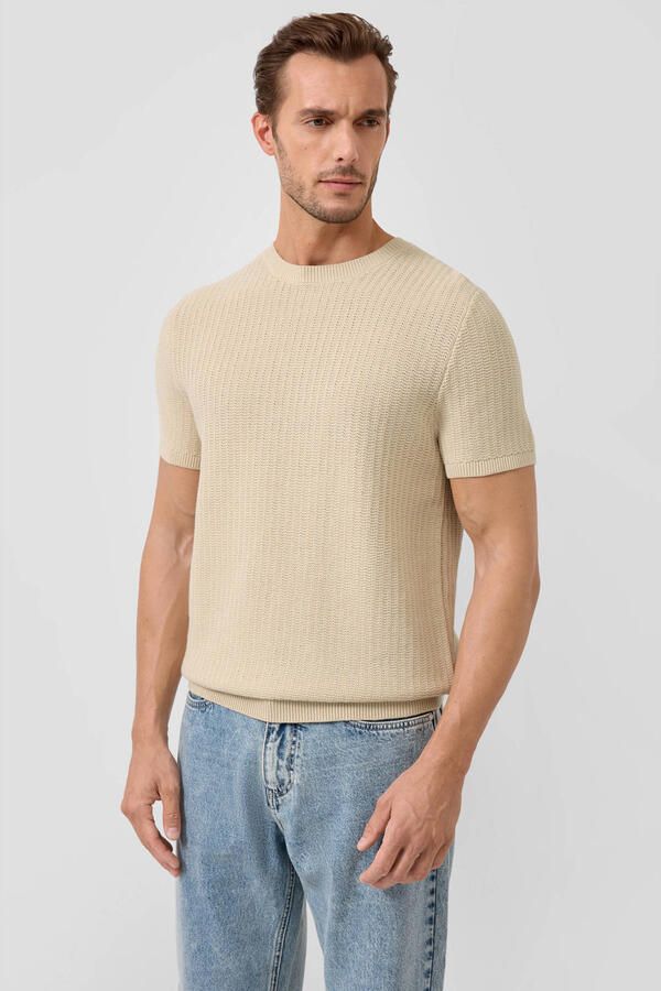 S.Oliver BLACK LABEL regular T-shirt gebreid beige