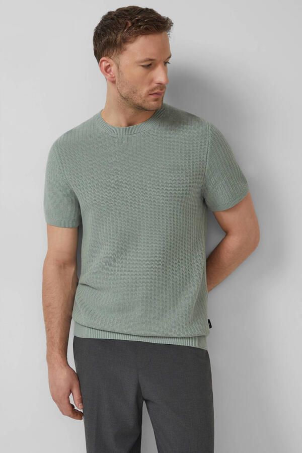 S.Oliver BLACK LABEL regular T-shirt gebreid groen