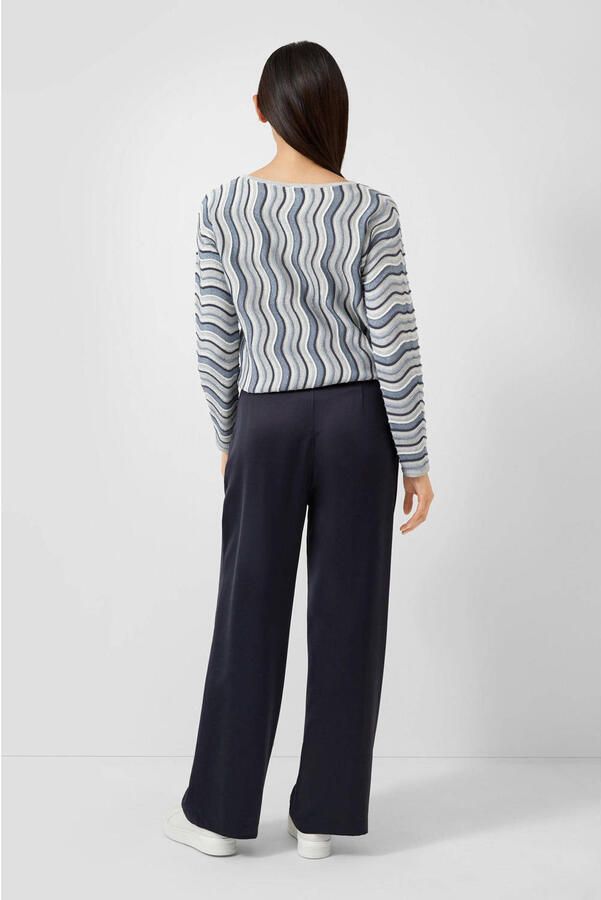 S.Oliver BLACK LABEL Relaxed fit bandplooibroek van viscosemix - Foto 2