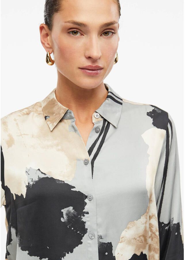 S.Oliver BLACK LABEL Regular fit blouse met lange mouwen van pure viscose - Foto 3