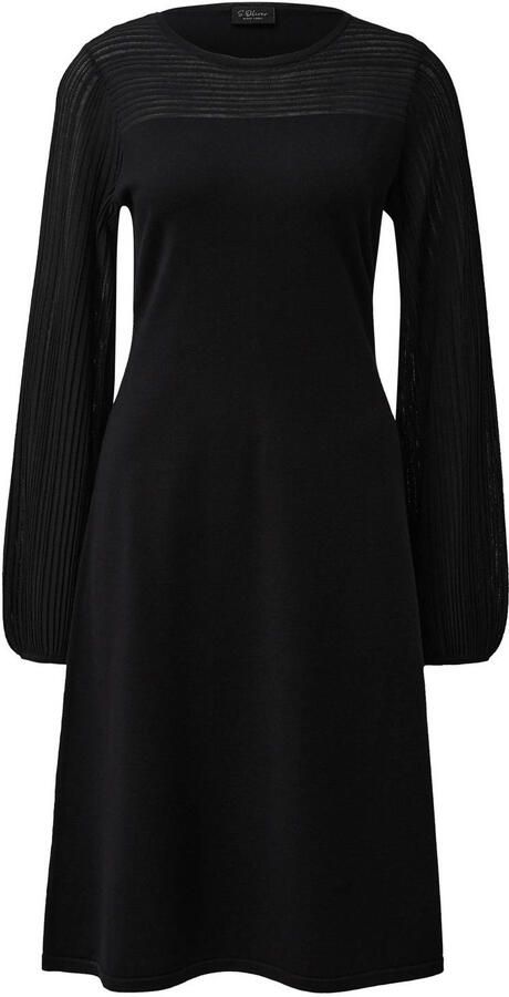 S.Oliver BLACK LABEL semi-transparante korte gebreide jurk zwart