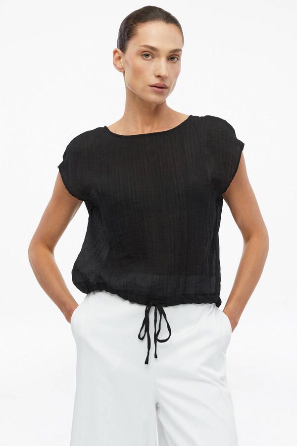S.Oliver BLACK LABEL semi-transparante top zwart