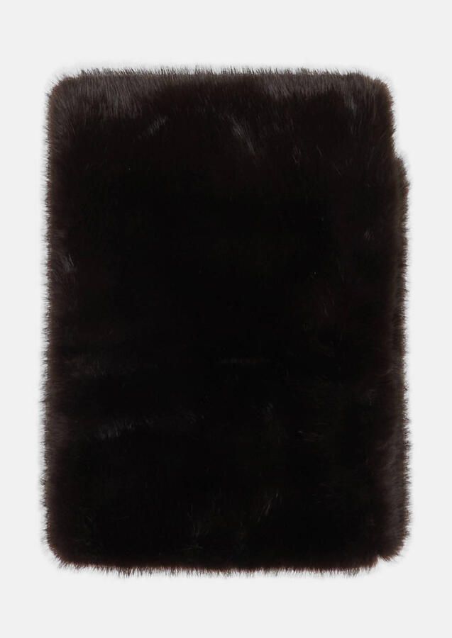 S.Oliver BLACK LABEL sjaal van imitatiebont donkerbruin - Foto 3