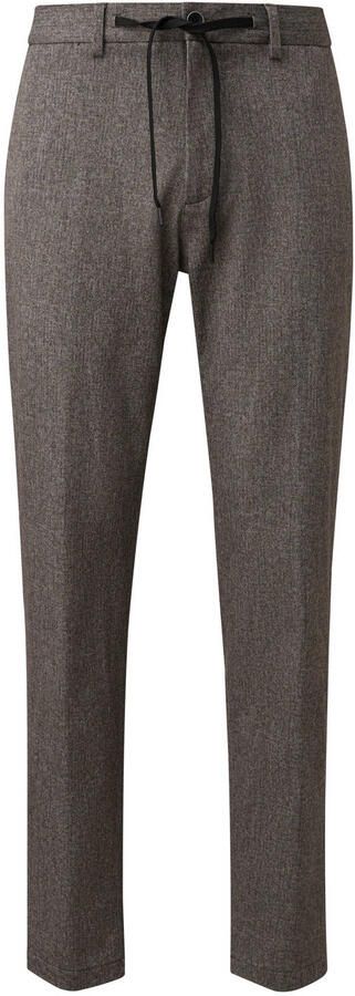 S.Oliver BLACK LABEL slim fit interlock pantalon bruin