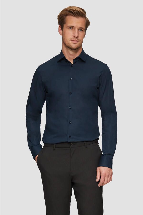 S.Oliver BLACK LABEL Shaped fit zakelijk overhemd van katoenstretch - Foto 2